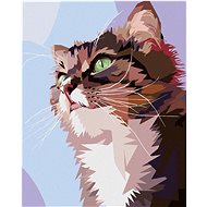 Diamondi - CURIOUS CAT PORTRAIT, 40x50 cm, without frame and without turning off the canvas - Diamond Painting