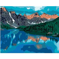 Diamondi - LAKE AND MOUNTAINS, 40x50 cm, without frame and without canvas shut off - Diamond Painting