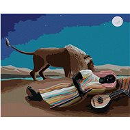Diamondi - SLEEPING CHICKEN (H. ROUSSEAU), 40x50 cm, stretched canvas on frame - Diamond Painting