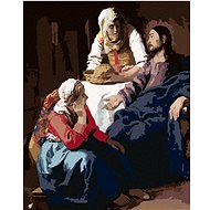 Diamondi - CHRIST AT MARIE AND MARTY'S (J. VERMEER), 40x50 cm, stretched canvas on frame - Diamond Painting