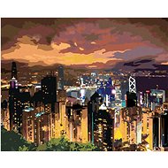 Diamondi - NIGHT VIEW OF THE BIG CITY, 40x50 cm, without frame and without turning off the canvas - Diamond Painting