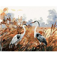 Diamondi - Autumn Landscape with Hedgehogs, 40x50 cm, stretched canvas on frame - Diamond Painting