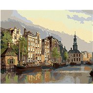 Diamondi - A VIEW OF THE MINT IN AMSTERDAM, 40x50 cm, stretched canvas on frame - Diamond Painting