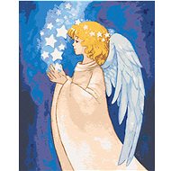 Diamondi - ANGEL AND SHINING STARS, 40x50 cm, without frame and without canvas shut off - Diamond Painting