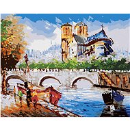 Diamondi - VIEW OF A PARIS STREET, 40x50 cm, stretched canvas on frame - Diamond Painting
