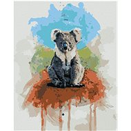Diamondi - KOALA ON A COLOURFUL BACKGROUND, 40x50 cm, without frame and without canvas shut off - Diamond Painting