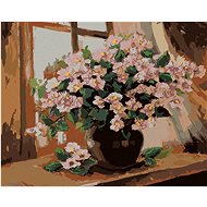 Diamondi - BEAUTIFUL FLOWERS IN A VASE ON A TABLE, 40x50 cm, without frame and without canvas switch - Diamond Painting