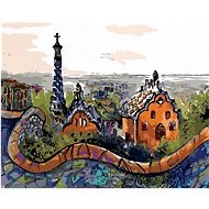 Diamondi - PARK GÜELL IN BARCELONA, 40x50 cm, unframed and without canvas shut off - Diamond Painting