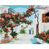 Diamondi - GREEK HOUSES CLOSE TO THE SEA, 40x50 cm, unframed and without canvas shut off - Diamond Painting