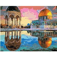 Diamondi - JERUSALEM IN THE REFLECTION OF WATER, 40x50 cm, off canvas on frame - Diamond Painting