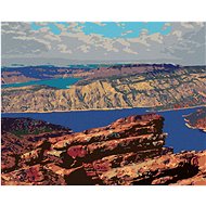 Diamondi - Watercolour canvas FLAMING GORGE, 40x50 cm, without frame and without shutting off the ca - Diamond Painting