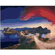 Diamondi - Diamond painting - NATURE WITH RED CLOUDS - Diamond Painting
