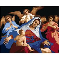 Diamondi - MARY AND JESUS AND ANGELS, 40x50 cm, stretched canvas on frame - Diamond Painting