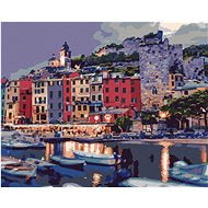 Diamondi - Diamond painting - PORTOVENERE IN ITALY, 40x50 cm, Off canvas on frame - Diamond Painting