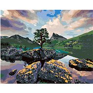 Diamondi - LAKE INNERDALSVATNA, 40x50 cm, without frame and without canvas shut off - Diamond Painting