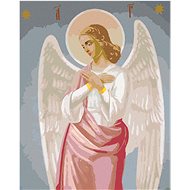 Diamondi - ANGEL IN A RED ROUCH, 40x50 cm, off canvas on frame - Diamond Painting