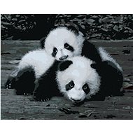 Diamondi - PANDY AT THE ZOO, 40x50 cm, off canvas on frame - Diamond Painting