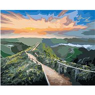 Diamondi - Diamond painting - MOUNTAIN LAND WITH HIKING TRAIL, 40x50 cm, without frame and without m - Diamond Painting