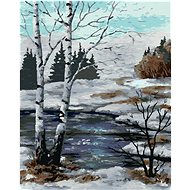 Diamondi - Birches in the Winter Landscape, 40x50 cm, without frame and without canvas shut off - Diamond Painting