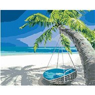 Diamondi - Diamond painting - SUNNY BEACH BED, 40x50 cm, without frame and without canvas shut off - Diamond Painting