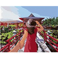 Diamondi - WOMAN AT THE TEMPLE II, 40x50 cm, without frame and without canvas shut off - Diamond Painting