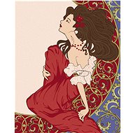 Diamondi - Diamond painting - WOMAN EXCITING SECESSION PLAQUE, 40x50 cm, without frame and without c - Diamond Painting