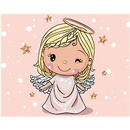Diamondi - ADORABLE BLOND ANGEL, 40x50 cm, off canvas on frame - Diamond Painting