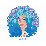 Diamondi - Woman Aquarius, 40x50 cm, off canvas on frame - Diamond Painting