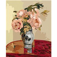 Diamondi - PINK FLOWERS (CAMILLE PISSARRO), 40x50 cm, without frame and without canvas shut off - Diamond Painting