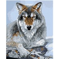 Diamondi - Diamond painting - LYING WOLF (AL AGNEW), 40x50 cm, without frame and without shutting of - Diamond Painting