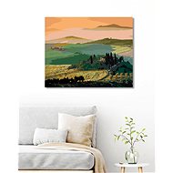 Diamondi - TOSCAN COUNTRY AND SUNRISE, 40x50 cm, stretched canvas on frame - Diamond Painting