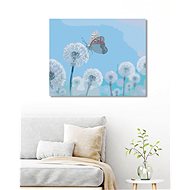 Diamondi - WHITE PAMPOLES WITH MOTION, 40x50 cm, without frame and without canvas shut off - Diamond Painting