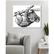 Diamondi - BLACK AND WHITE KOALA, 40x50 cm, stretched canvas on frame - Diamond Painting