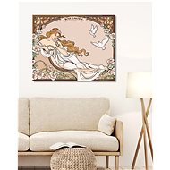 Diamondi - REPRODUCTION WOMAN GARDEN OF ROSES (ALFONS MUCHA), 40x50 cm, off canvas on frame - Diamond Painting