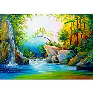 ENJOY Puzzle In the forest by the waterfall 1000 pieces - Jigsaw Puzzle