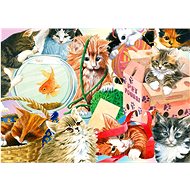 ENJOY Puzzle Curious Cats 1000 pieces - Jigsaw Puzzle