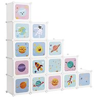 Songmics, Toy organizer 15 boxes, universe 123 × 31 × 123 cm - Toy Organiser