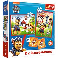 TREFL 3in1 set Tlapková patrolavakci (2 × puzzle + memory game) - Jigsaw Puzzle