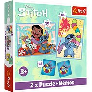 TREFL 3in1 Lilo&Stitch: Happy Day (2 × puzzle + memory game) - Jigsaw Puzzle