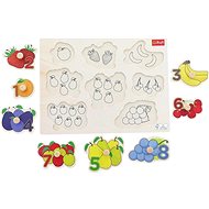 Trefl wooden jigsaw Fruit with numbers - Puzzle
