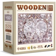 WOODEN CITY Wooden Puzzle - Map of the Age of Discovery 505 pieces - Jigsaw Puzzle