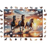 WOODEN CITY Wooden Puzzle - Wild Horses on the Beach 4000 pieces - Jigsaw Puzzle