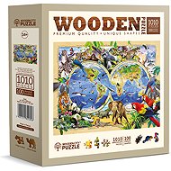 WOODEN CITY Wooden puzzle World map of animals 1010 pieces - Jigsaw Puzzle