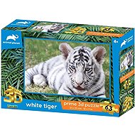PRIME 3D Puzzle Animal planet White Tiger 3D 63 pieces - Jigsaw Puzzle