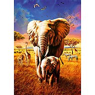BLUEBIRD Puzzle Elephants 1000 pieces - Jigsaw Puzzle