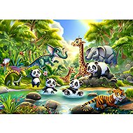 ART PUZZLE Panda Bathing Puzzle 50 pieces - Jigsaw Puzzle