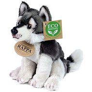 RAPPA Plush wolf sitting 15 cm, Eco-Friendly - Soft Toy