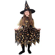 Rappa Children's witch costume black - gold with hat size. S - Costume