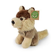 Rappa Plush Wolf (Sitting), 16 cm, Eco-Friendly - Soft Toy