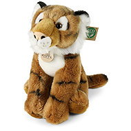 RAPPA Plush sitting tiger 30 cm, Eco-Friendly - Soft Toy
